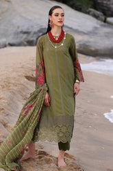 3-Pc Charizma Unstitched Embroidered Swiss Lawn With Chiffon Dupatta CSM4-01